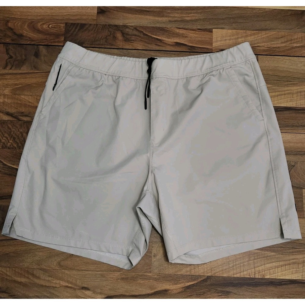 Public Rec Flex Shorts 7" Sand Light Beige Size 42 Euc Golf Performance DWR